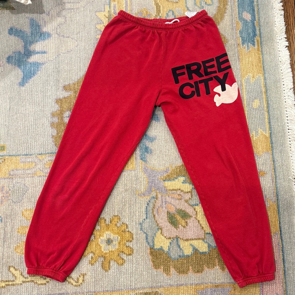 freecity Red Logo Track Joggers